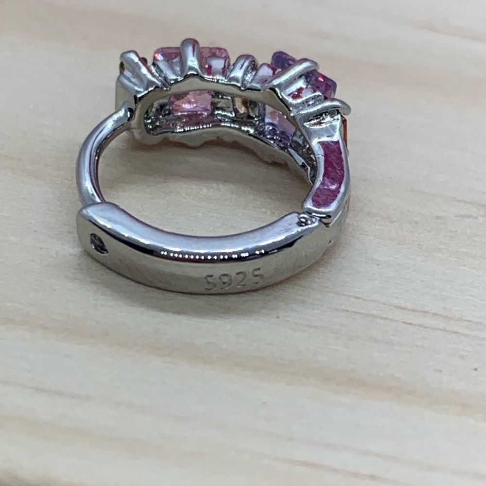 Sterling Silver 925 Colorful CZ Earrings - Picture 4 of 4